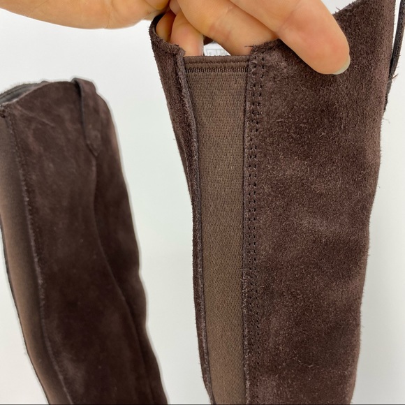 UGG Koolaburra Elinda Knee High Boots NEW Suede Brown Block Heel Western - Picture 7 of 14